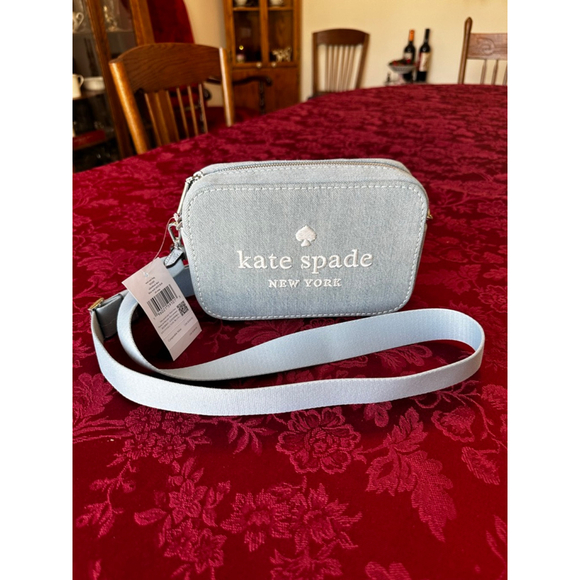 Kate Spade Light Blue Denim Crossbody Bag - Picture 2 of 7